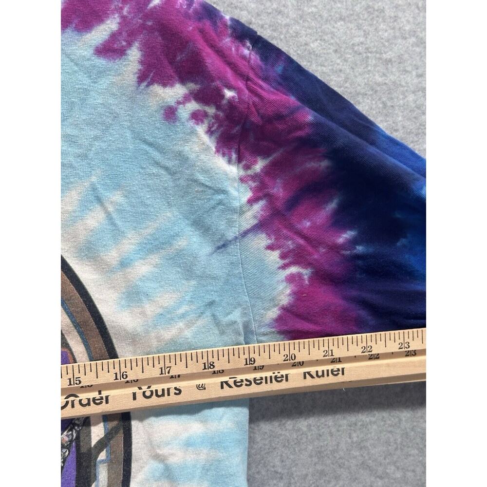 Vtg 1999 Grateful Dead shirt Mens M Tie Dye Liquid Blue Queen of Spades Long Slv - Picture 3 of 5